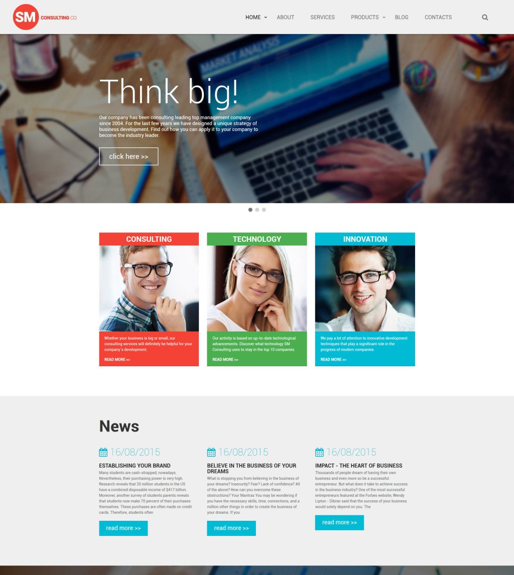 Demo for SM Consulting Co Website Template #58718