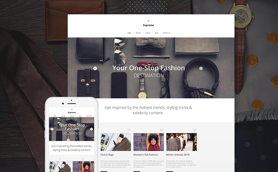 Supreme Website Template New Screenshots BIG