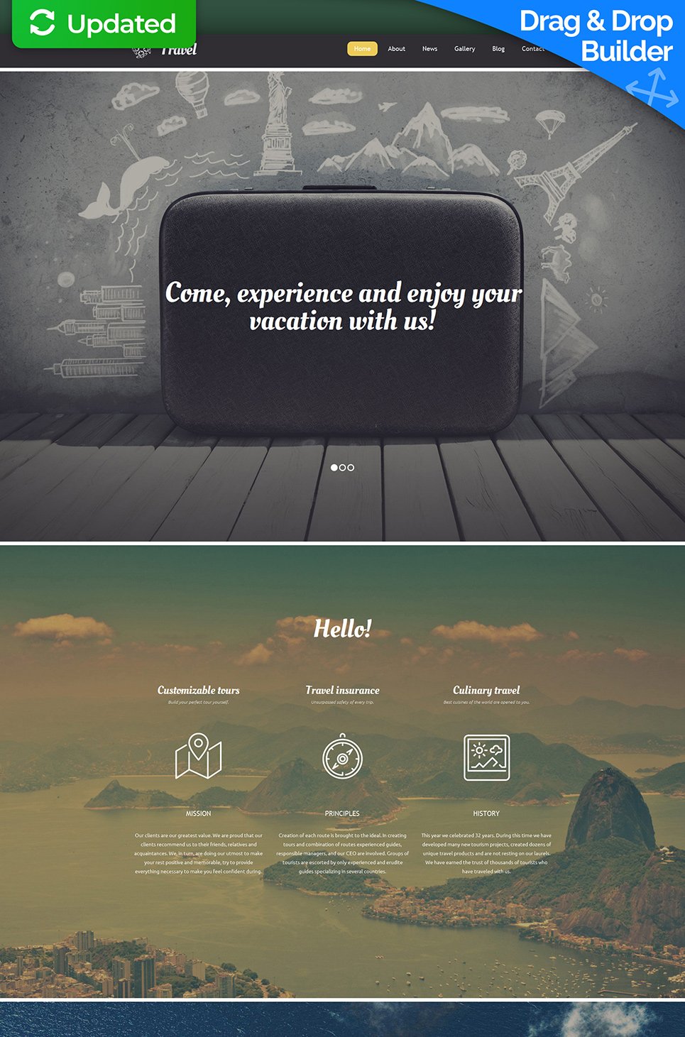 Travel Agency Responsive Moto CMS 3 Template New Screenshots BIG