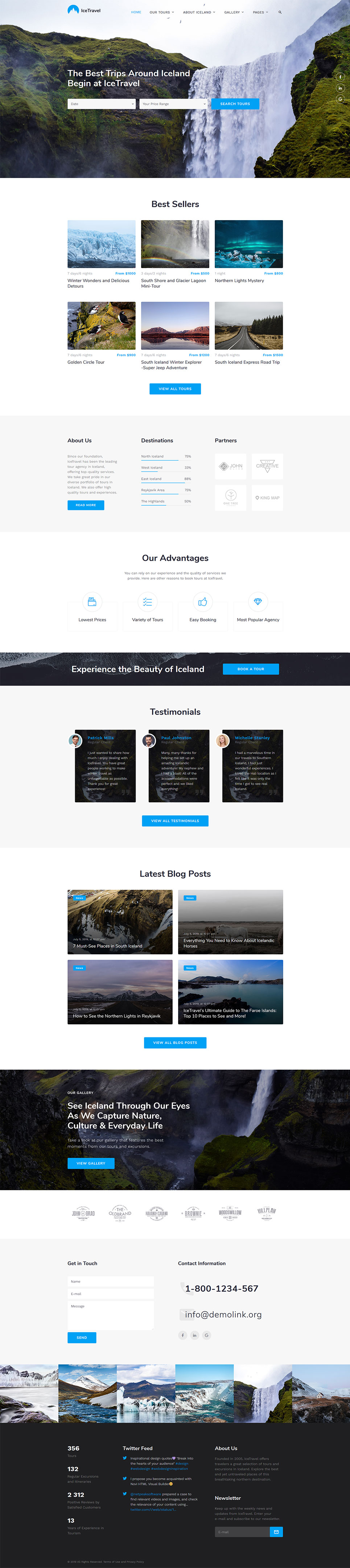 Travel Agency Responsive Website Template New Screenshots BIG