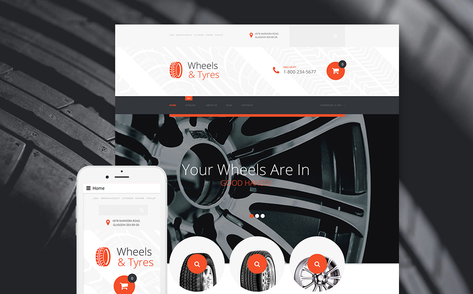 Wheels & Tires VirtueMart Template New Screenshots BIG