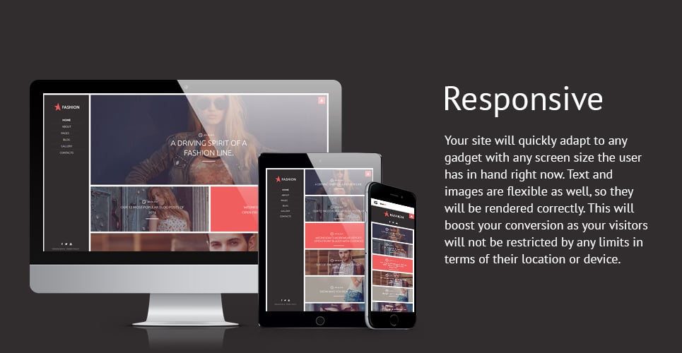 Template 58830 - Fashion Style Responsive Joomla Template with Blog and Portfolio, Customization Tool, Bootstrap