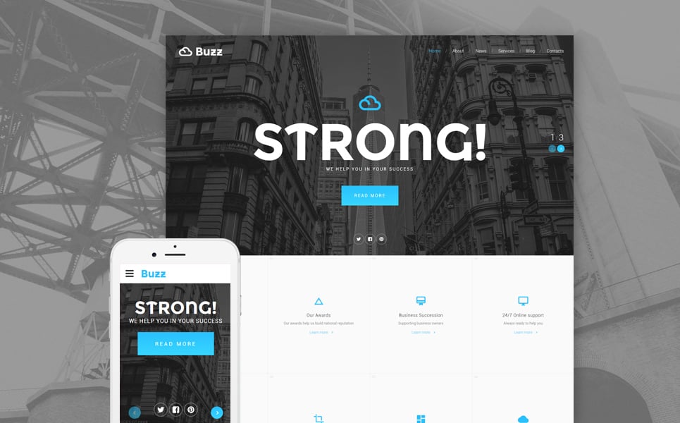 Bank Responsive Website Template New Screenshots BIG