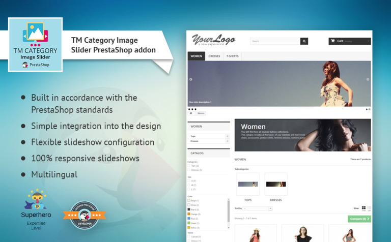 category image slider prestashop