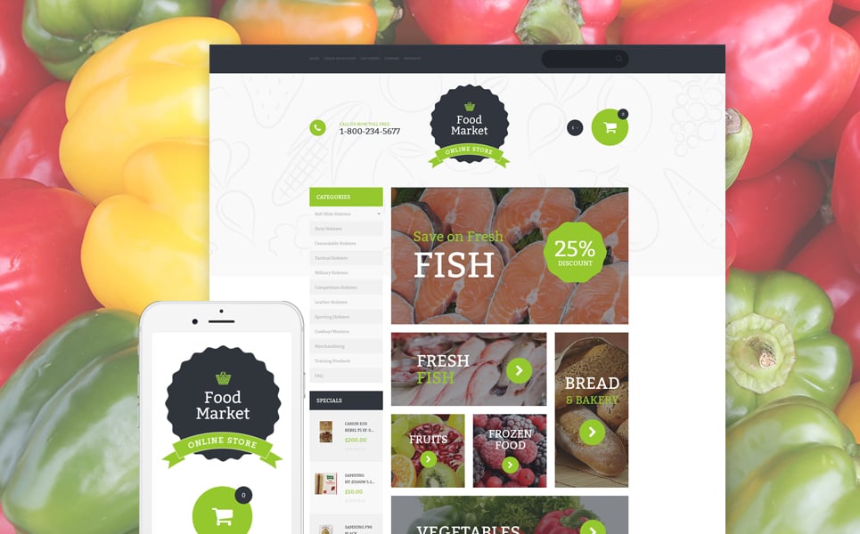 Food Market VirtueMart Template New Screenshots BIG