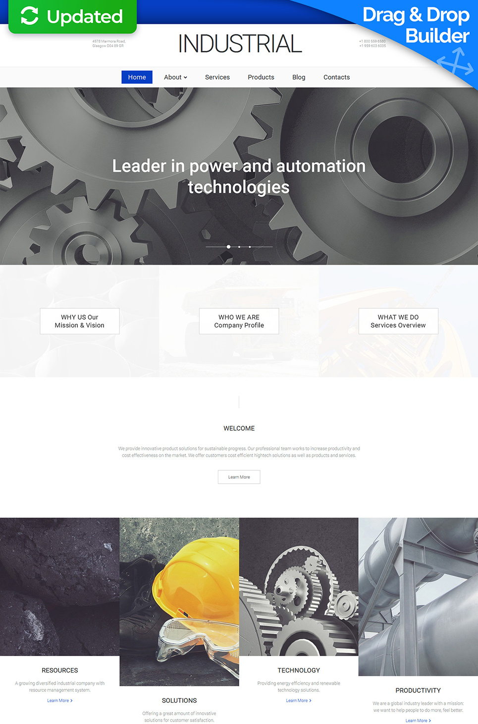 Industrial Responsive Moto CMS 3 Template New Screenshots BIG