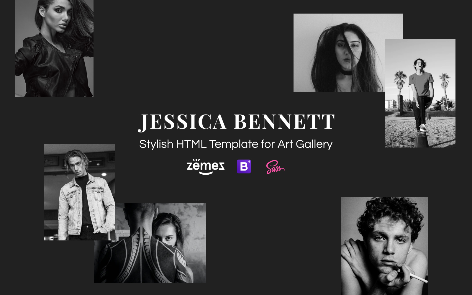 "INTENSE Photographer Portfolio" - адаптивний Шаблон сайту №58886