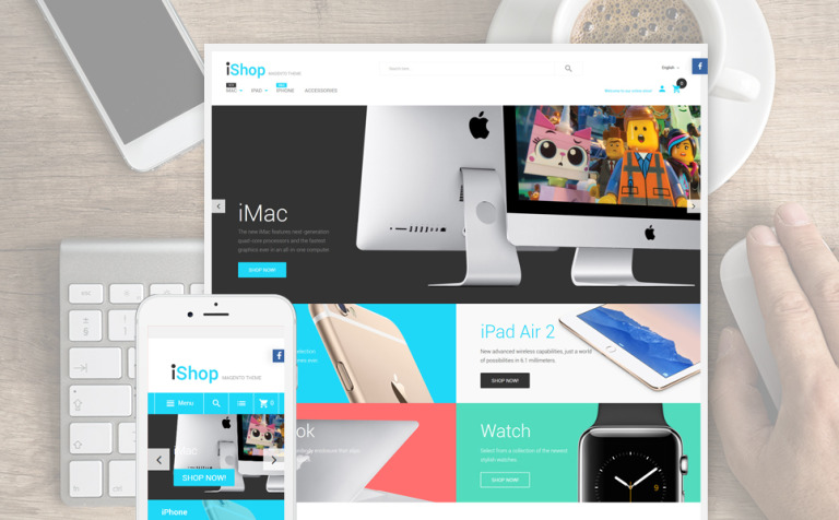 iShop - Electronic Devices Parallax Magento Theme Big Screenshot iShop - Electronic Devices Magento Theme New Screenshots BIG