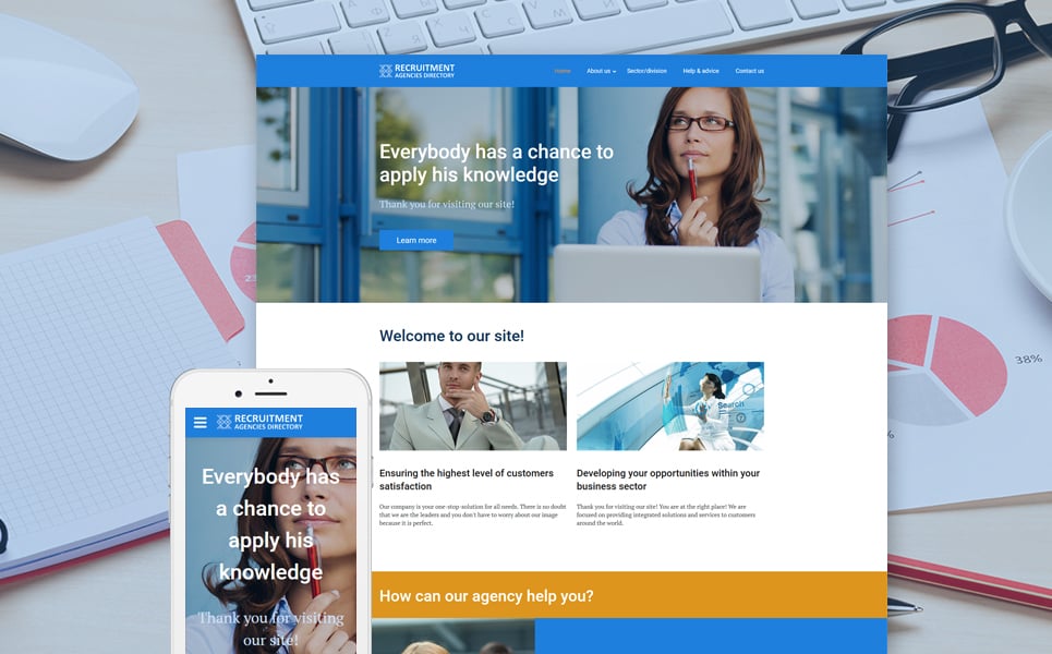 Recruit Website Template New Screenshots BIG