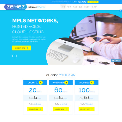 Responsywny szablon Joomla Internet Provider #58868 #58868