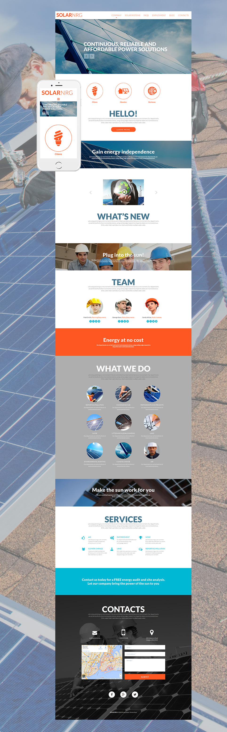 Solar Energy Responsive Moto CMS 3 Template New Screenshots BIG