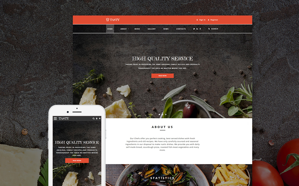 Tasty - Cafe and Restaurant Website Template New Screenshots BIG
