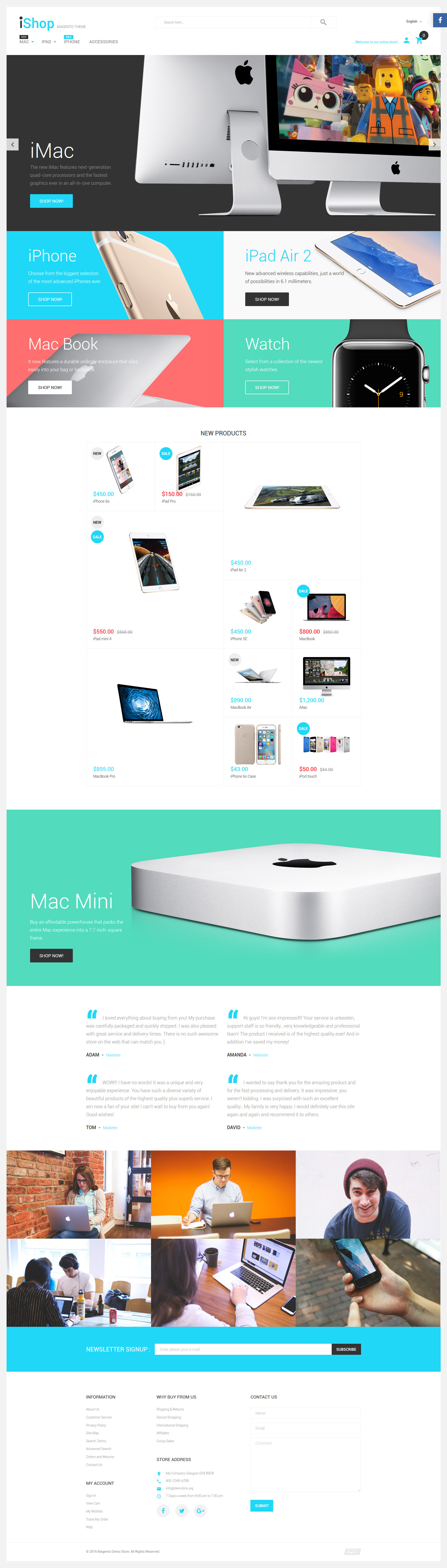 Tema Magento "iShop - Electronic Devices" #58834