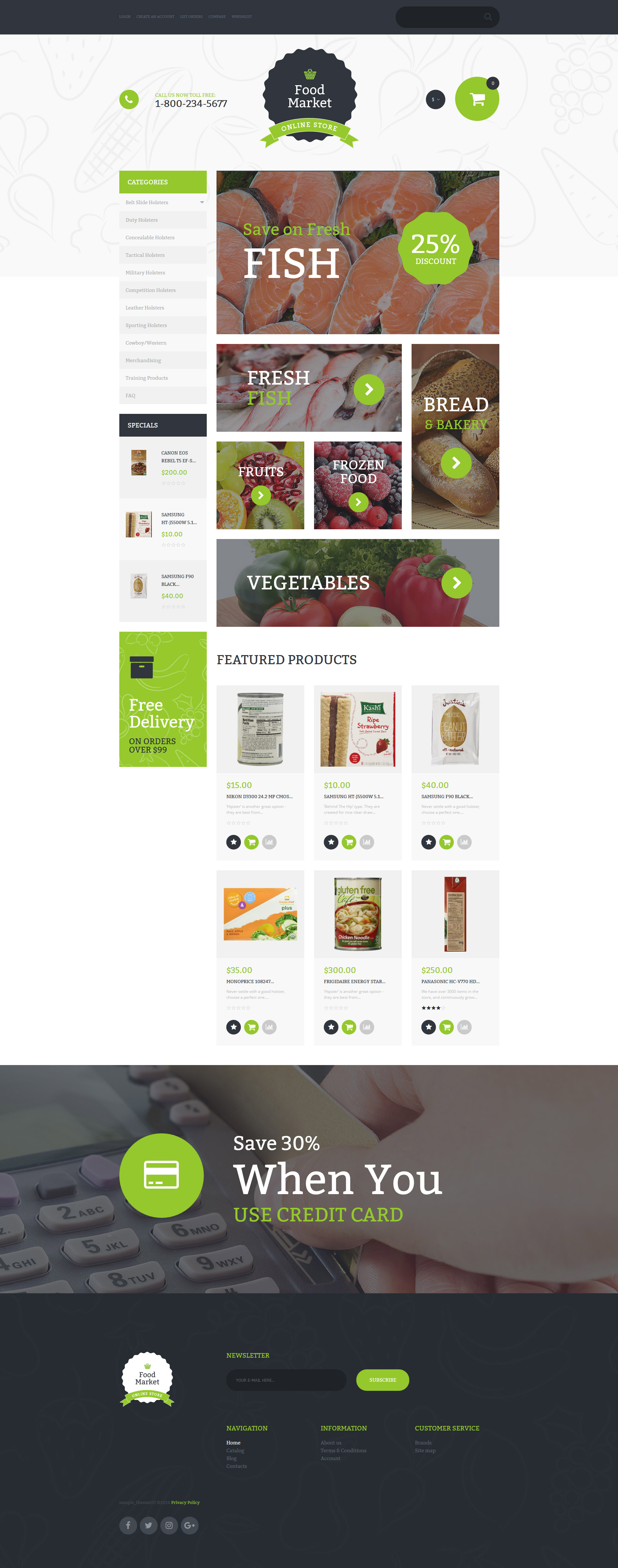 Template VirtueMart #58876 "Food Market"