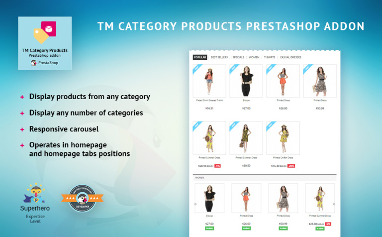 TM Category Products PrestaShop Module Template Big Screenshot TM Category Products PrestaShop Module New Screenshots BIG
