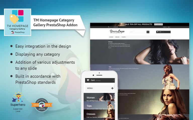 TM Homepage Category Gallery PrestaShop Module Template Big Screenshot TM Homepage Category Gallery PrestaShop Module New Screenshots BIG