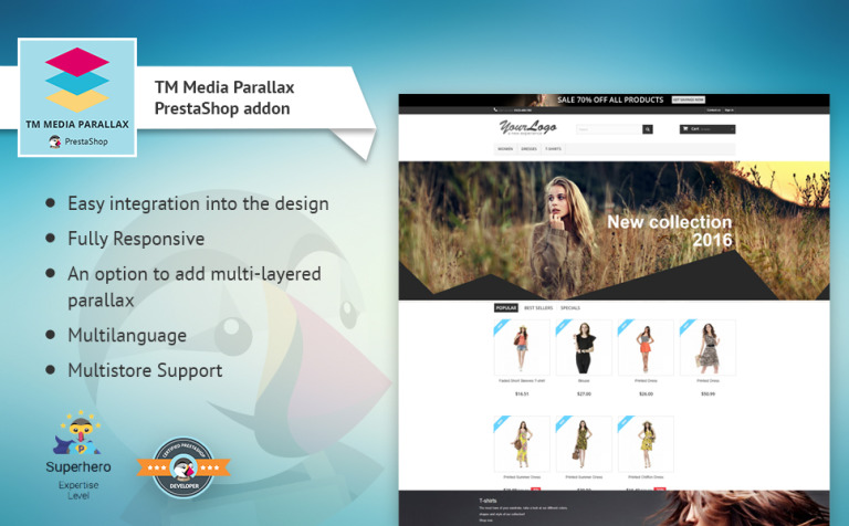 TM Media Parallax PrestaShop Module Theme Big Screenshot TM Media Parallax PrestaShop Module New Screenshots BIG