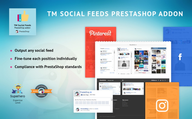 TM Social Feeds PrestaShop Module Template Big Screenshot TM Social Feeds PrestaShop Module New Screenshots BIG