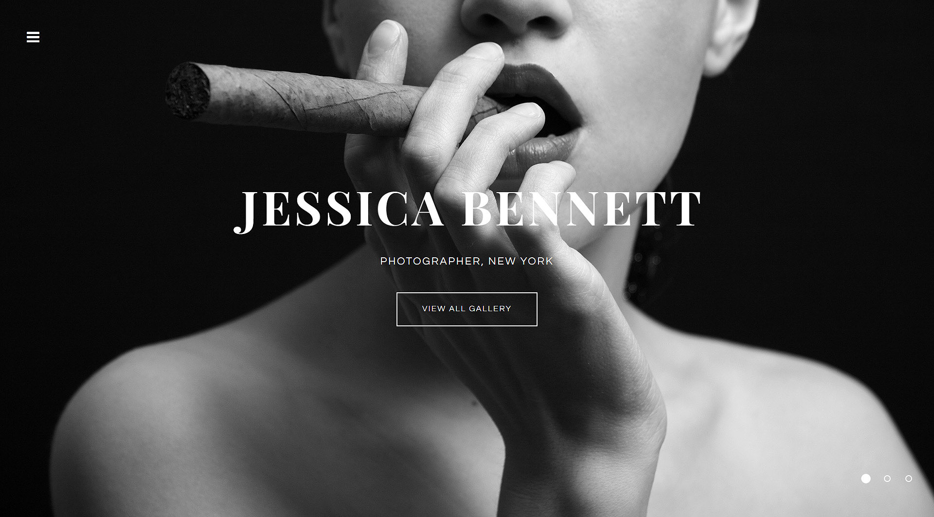 Website Vorlage namens "INTENSE Fotografen-Portfolio" #58886 - Screenshot