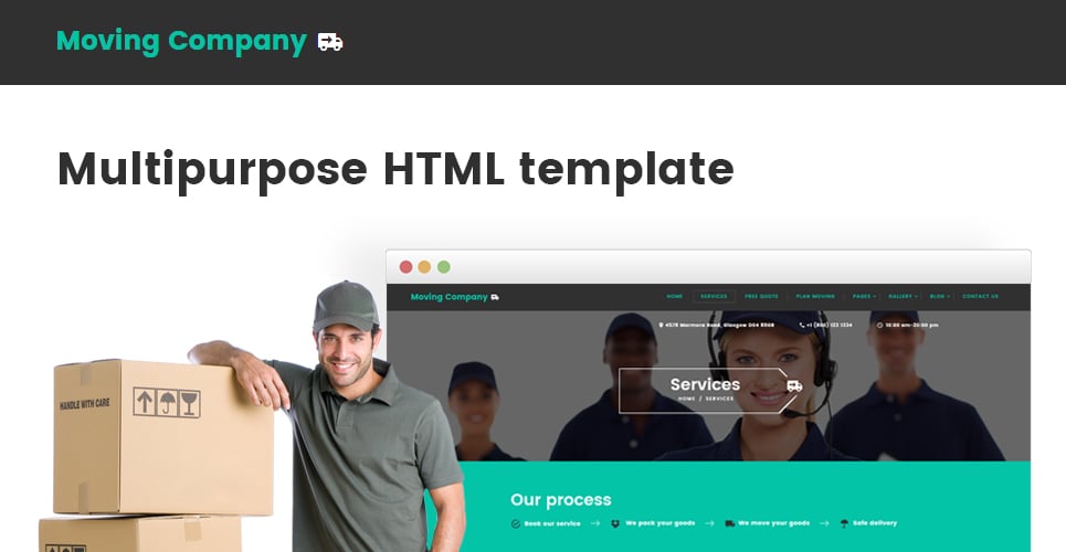 Moving Company Responsive Website Template