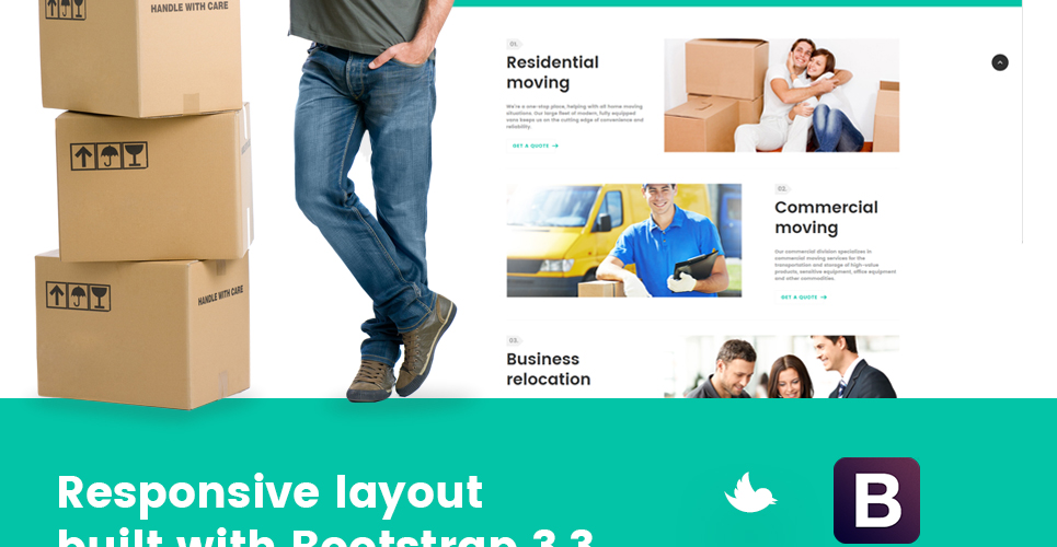 Moving Company Responsive Website Template