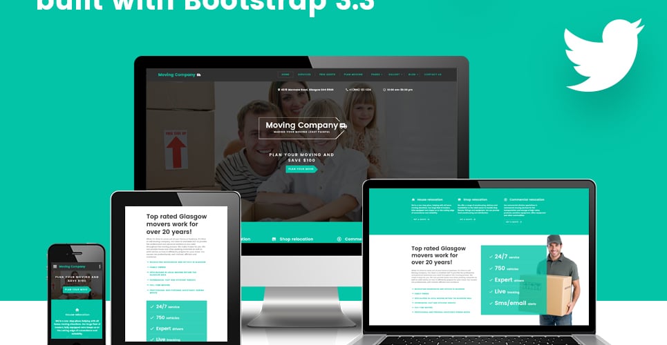 Moving Company Responsive Website Template