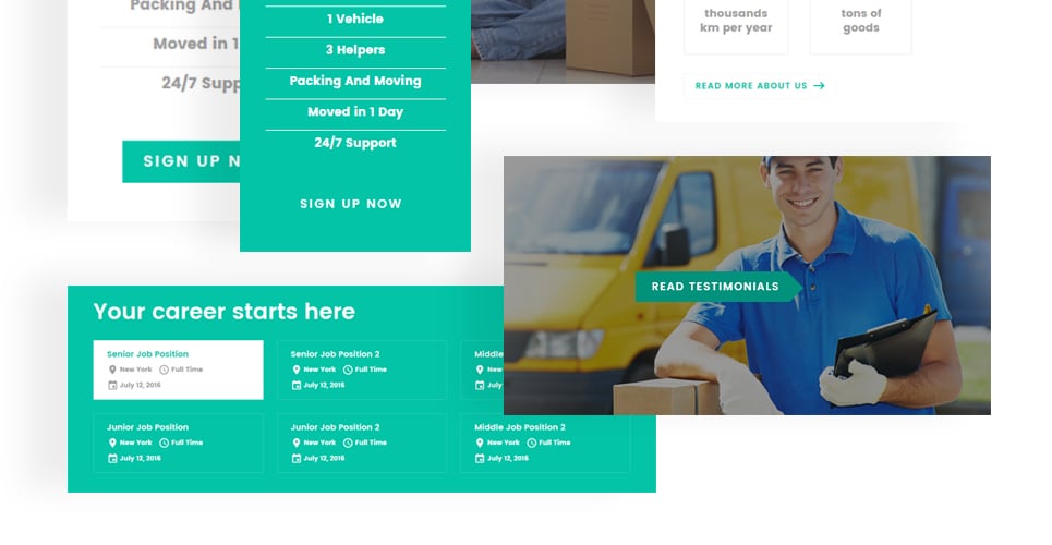 Moving Company Responsive Website Template