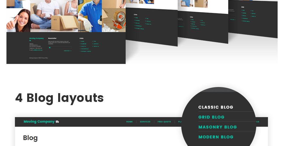 Moving Company Responsive Website Template