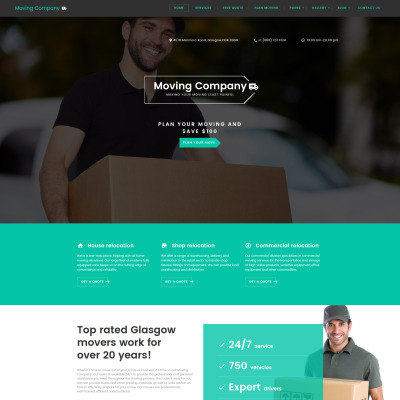 Moving Company Responsive Website Template
