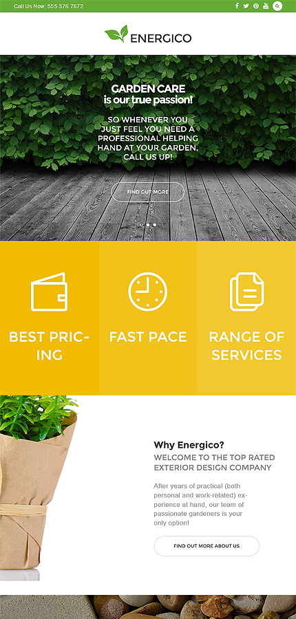 Kit Graphique #58976 Energico Garden WordPress Themes - Tablet Layout 