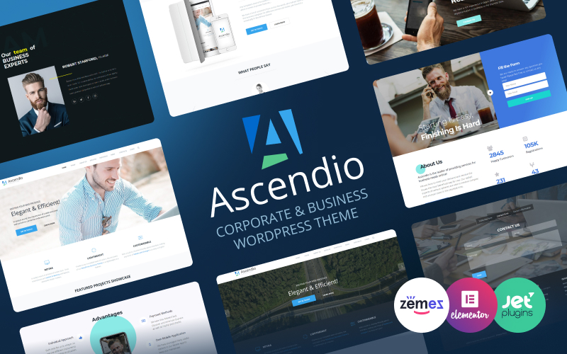 Ascendio - Corporate & Business Tema WordPress №58924