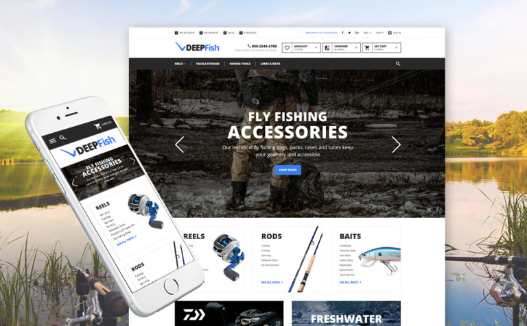 DeepFish Responsive Magento Theme Big Screenshot DeepFish Magento Theme New Screenshots BIG