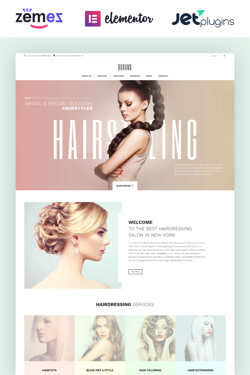 Durand - Beauty & Hair Salon WordPress Theme New Screenshots BIG