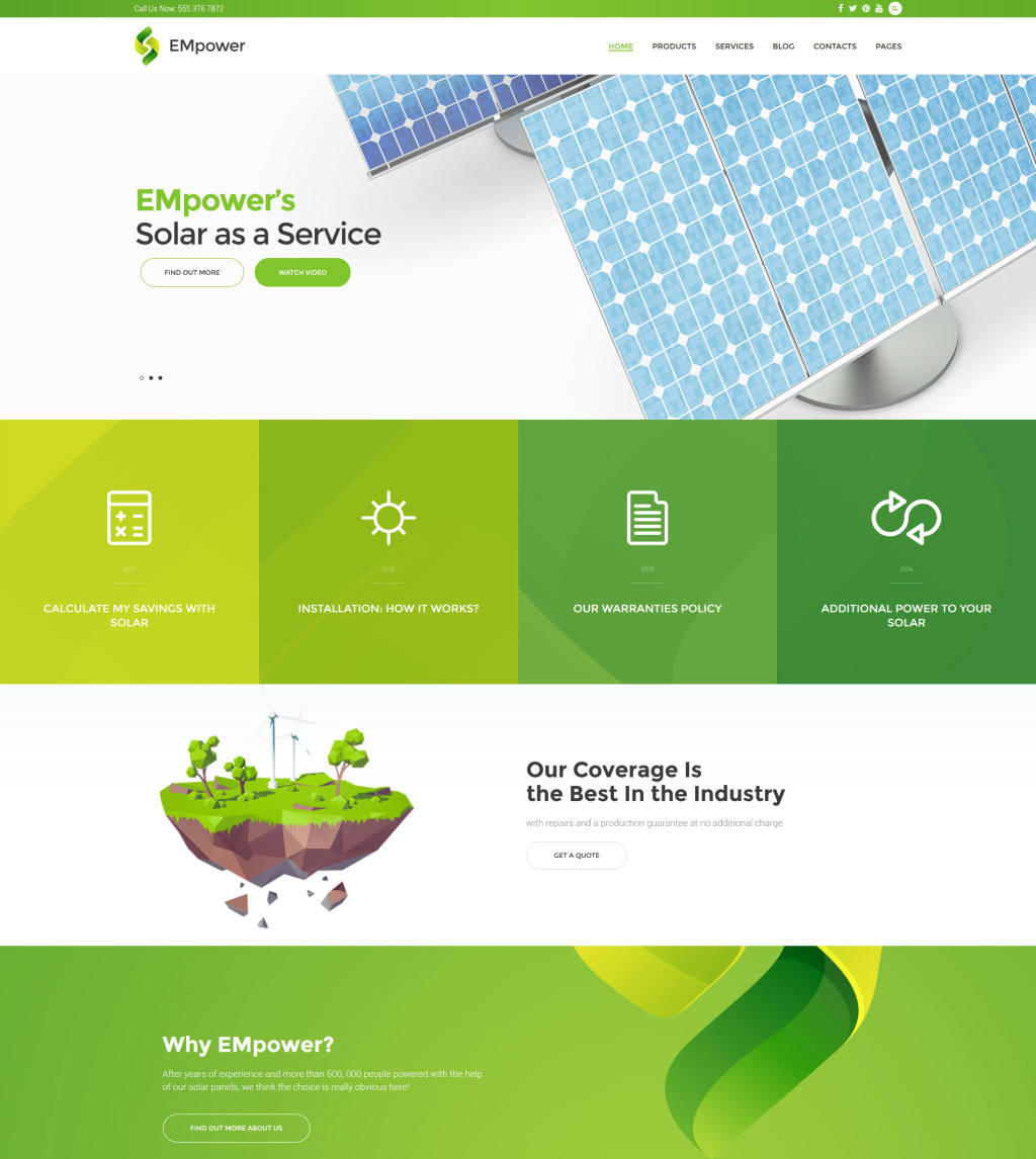 Empower Solar Renewable Energy Wordpress Theme