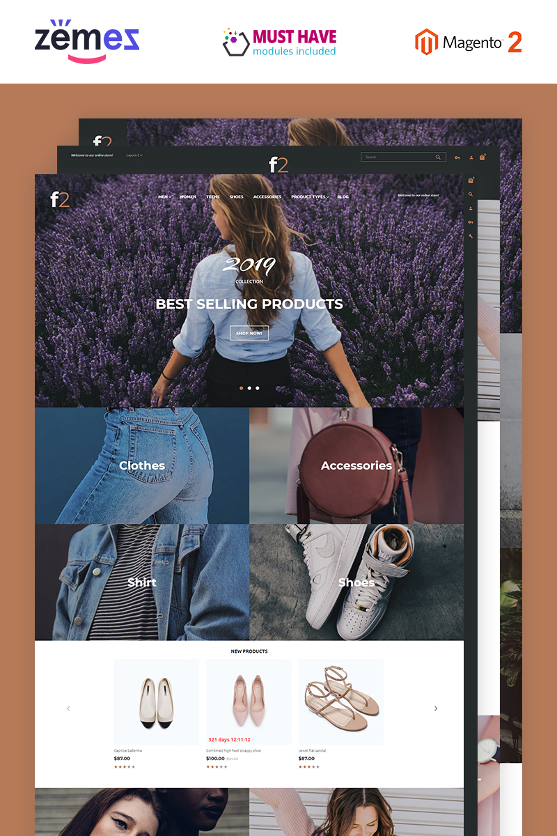F2 - Fashion Boutique Magento Theme