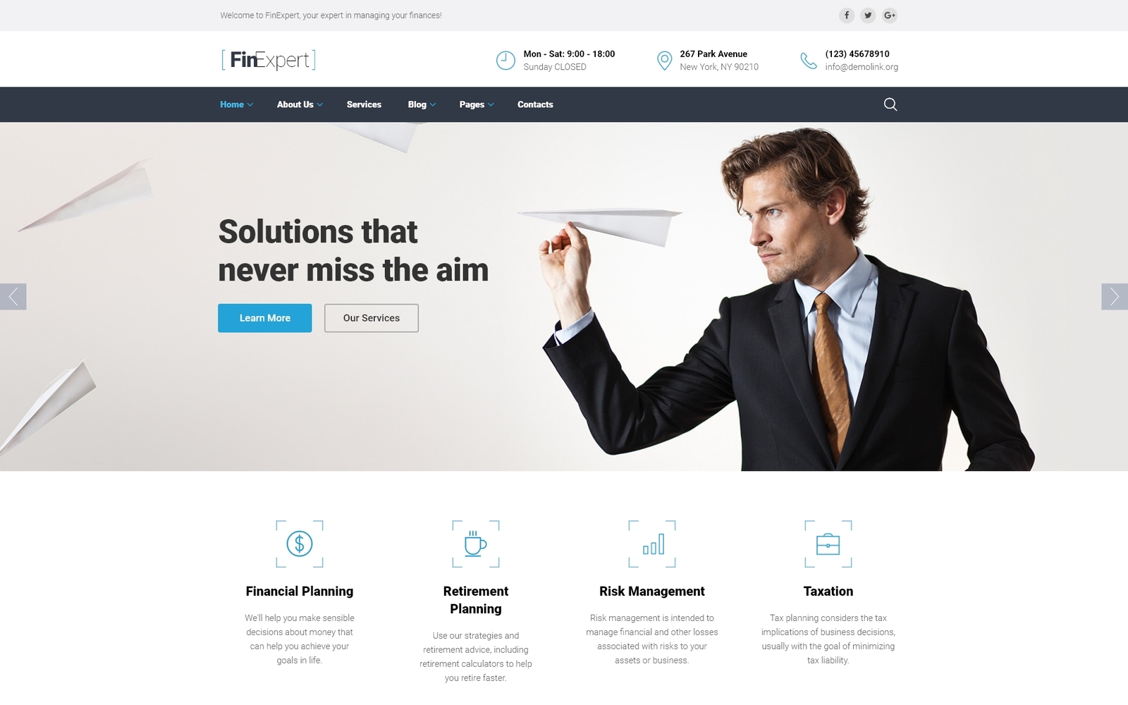 "Financial Advisor" Responsive Website template №58940