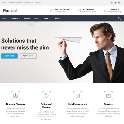 Financial Advisor Bootstrap Website Template #58940