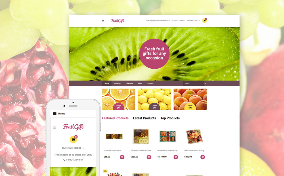 FruitGift VirtueMart Template New Screenshots BIG