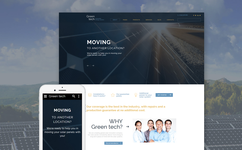 Green Tech Website Template New Screenshots BIG