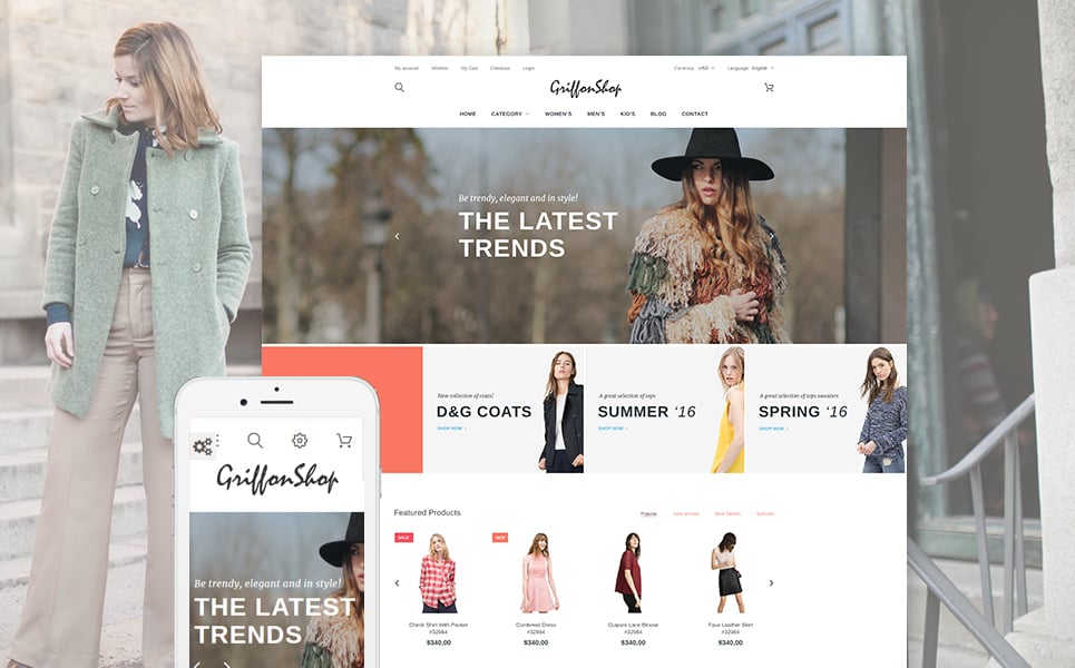 Griffon Shop - Apparel PrestaShop Theme New Screenshots BIG