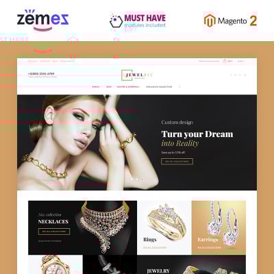 Jewelrix - Magento 2 Theme für Juweliergeschäft #58903
