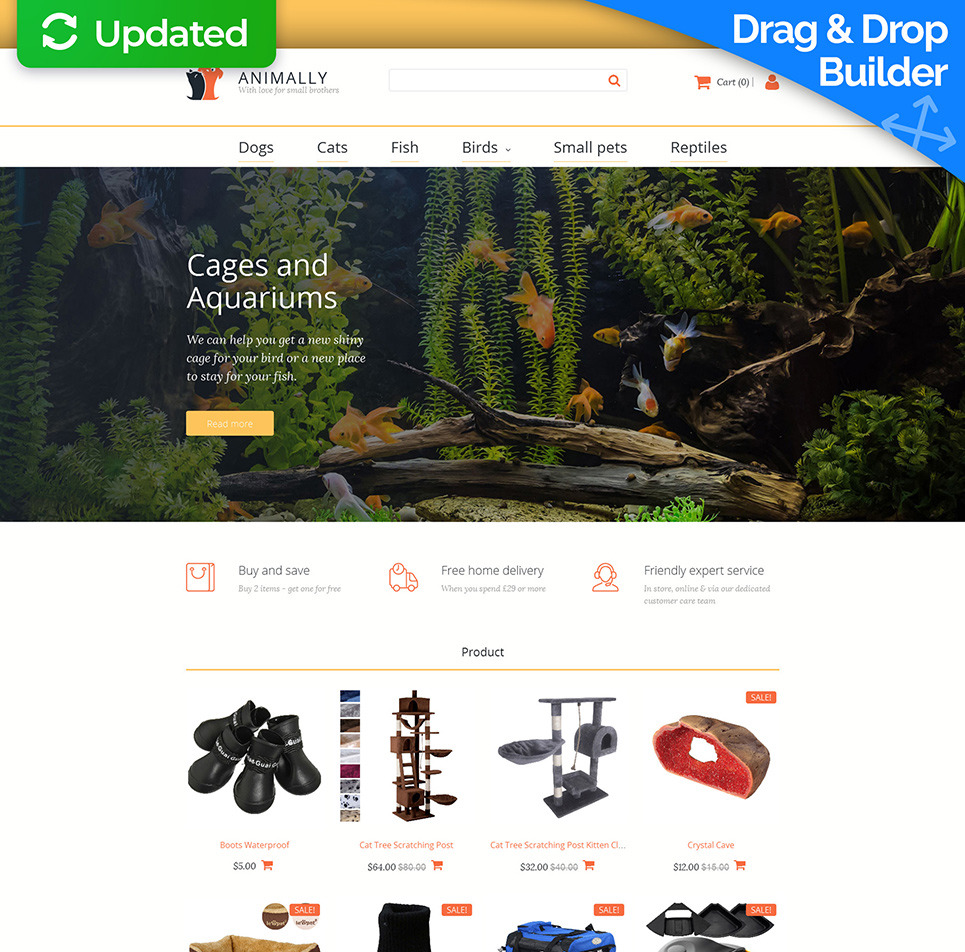 Pet Shop Responsive MotoCMS Ecommerce Theme Big Screenshot Pet Shop Responsive MotoCMS Ecommerce Template New Screenshots BIG