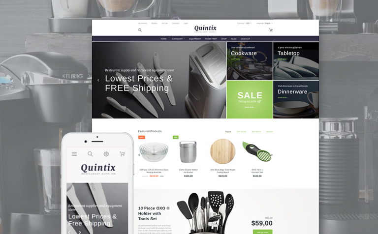 Quintix - Restaurant Supplies Responsive PrestaShop Theme Big Screenshot Quintix - Restaurant Supplies PrestaShop Theme New Screenshots BIG