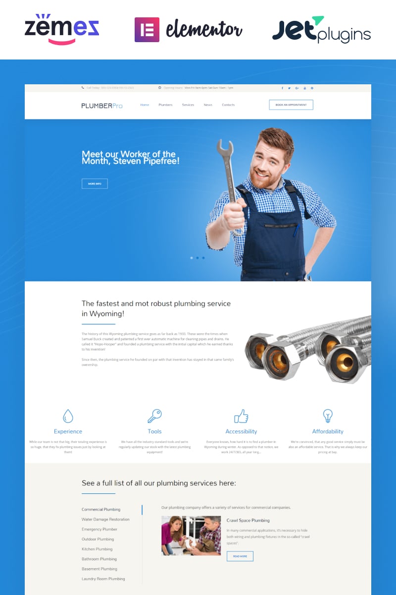 Responsive Plumbing Services Responsive Wordpress #58990