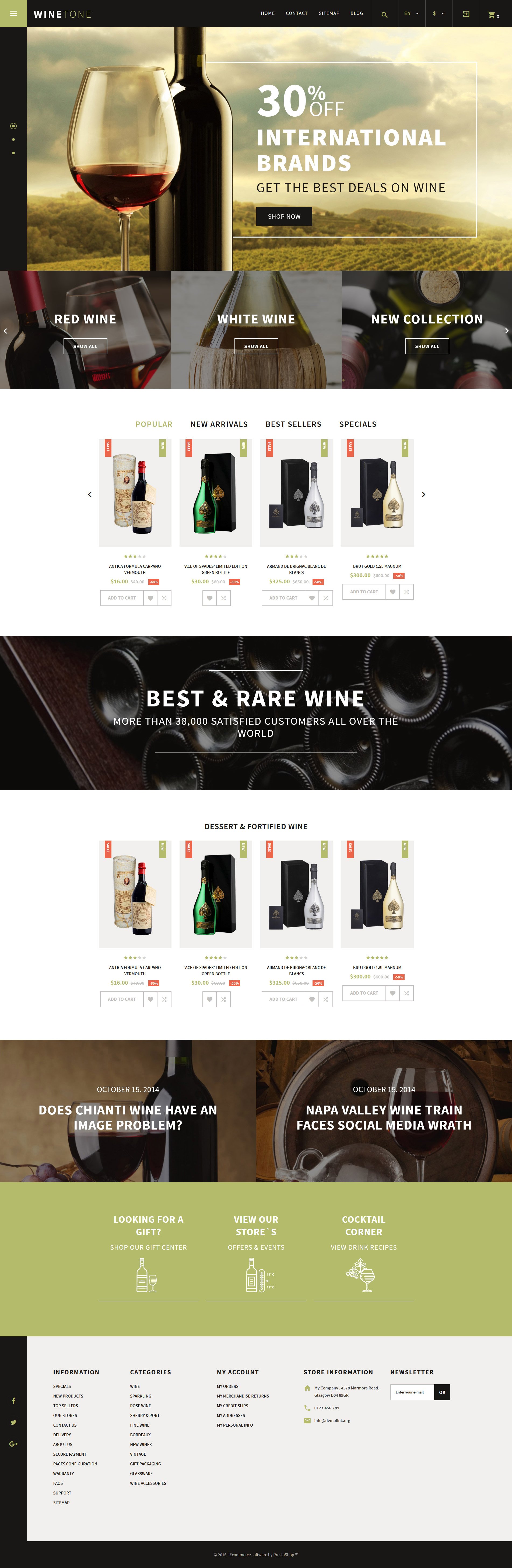 Tema De PrestaShop "Winetone" #58927