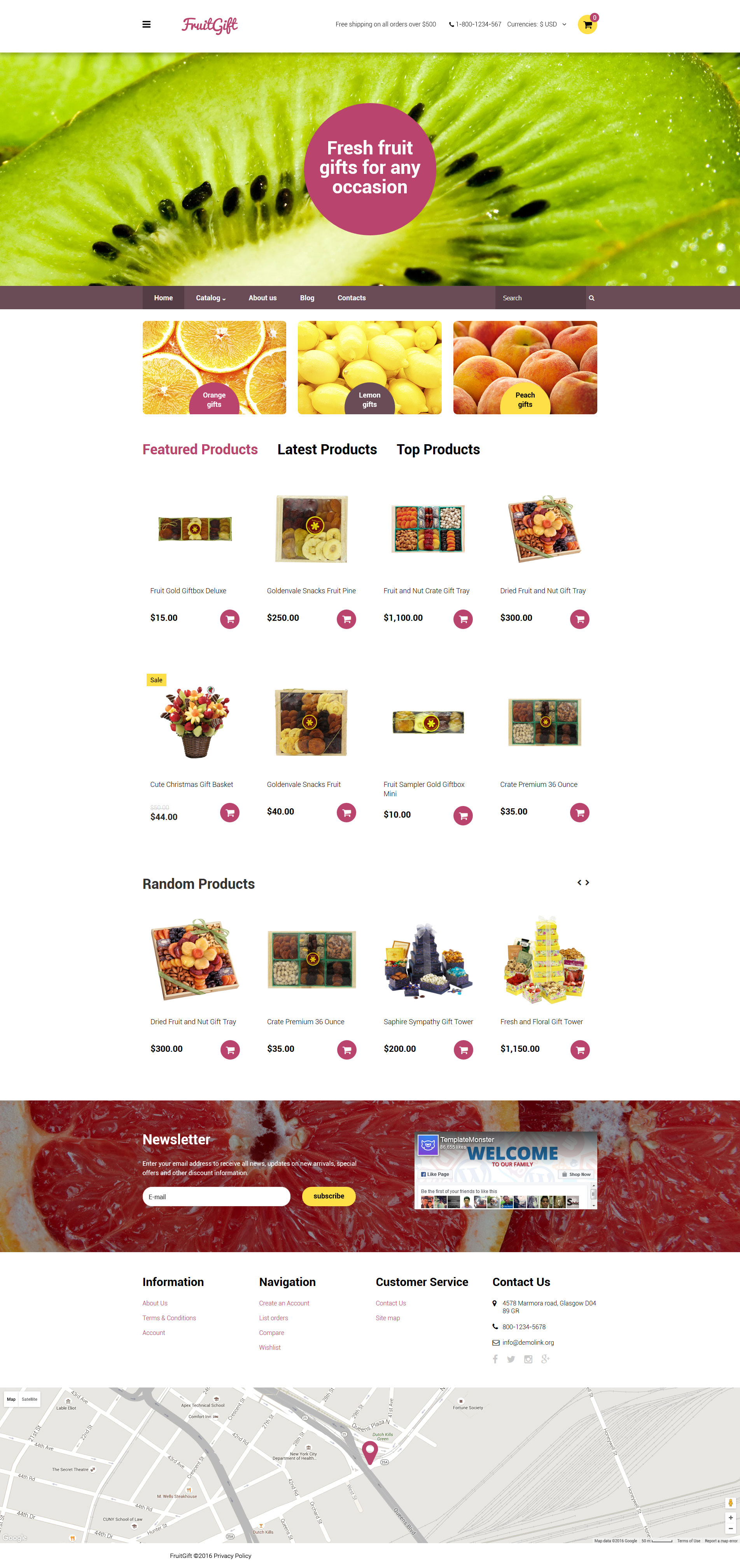 Tema VirtueMart #58986 "FruitGift"