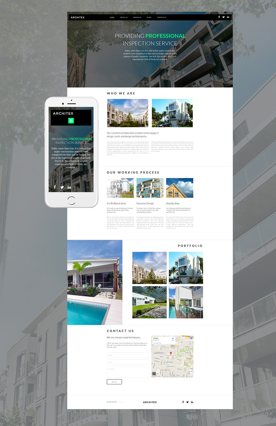 Architecture Responsive Moto CMS 3 Template New Screenshots BIG