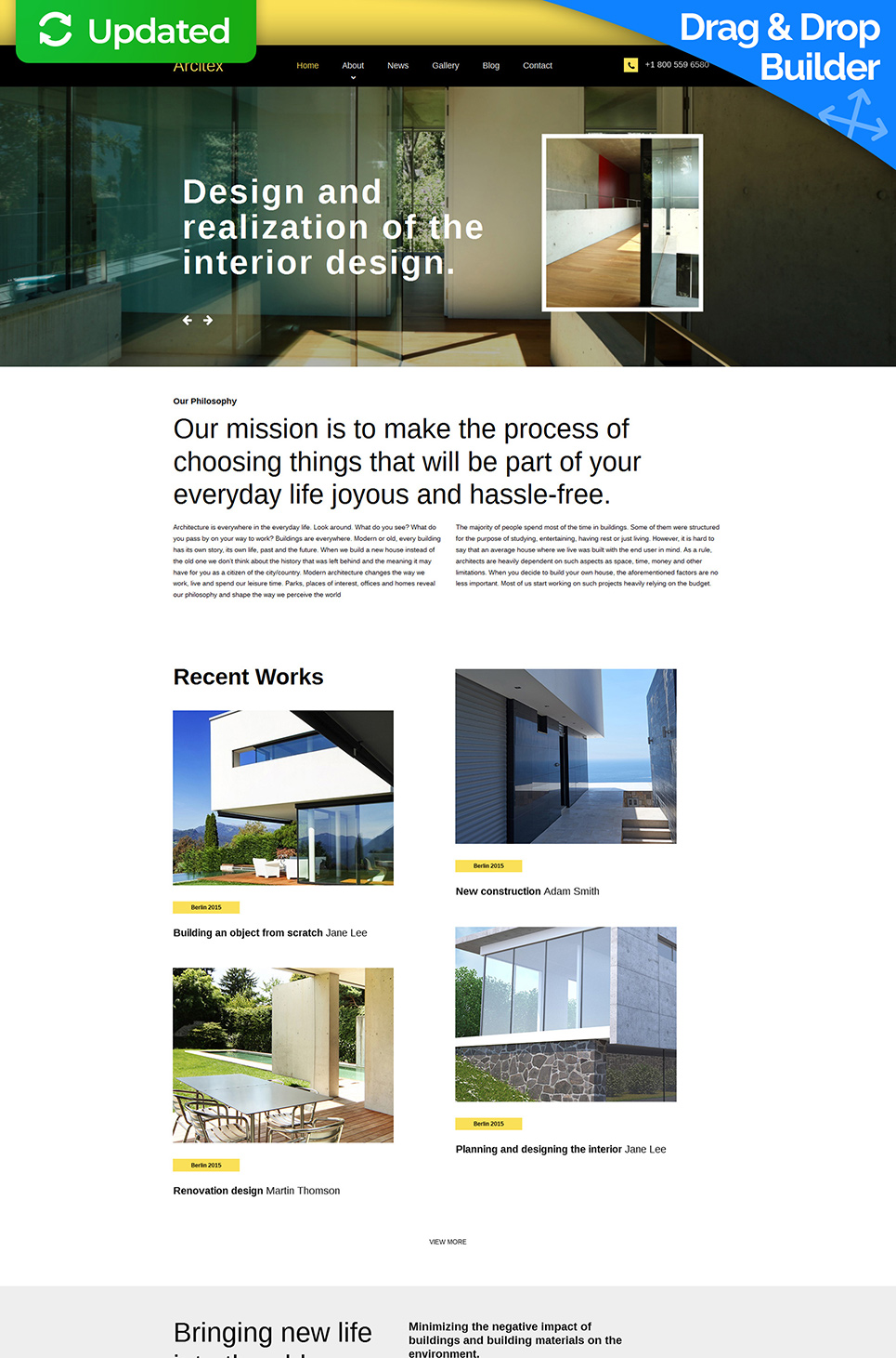 Architecture Responsive Moto CMS 3 Template New Screenshots BIG