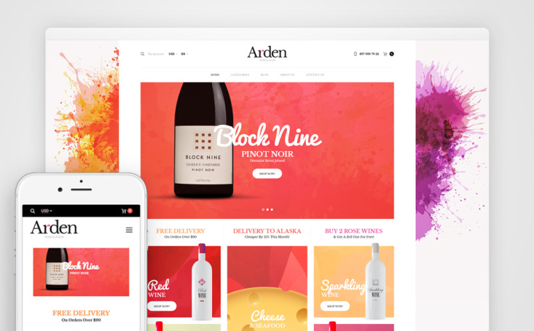 Arden - Wine And Food Online Store Responsive WooCommerce Theme Big Screenshot Arden - Wine And Food Online Store WooCommerce Theme New Screenshots BIG