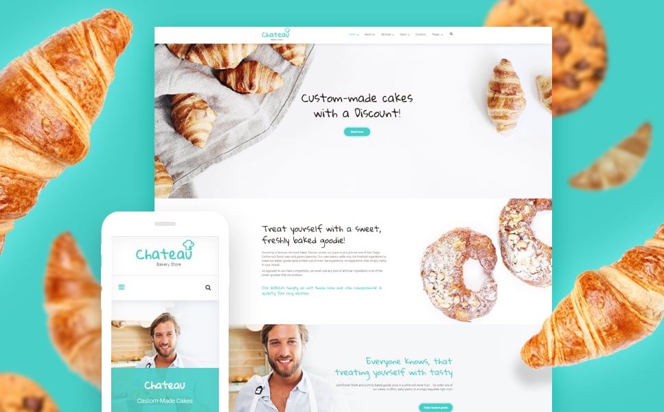 Chateau - Bakery and Receipts WordPress Theme New Screenshots BIG